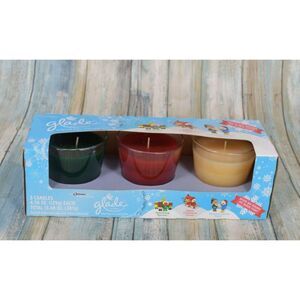 Glade Candles Winter Collection Apple Cinnamon, Frosted Cookie, Sparkling Spruce